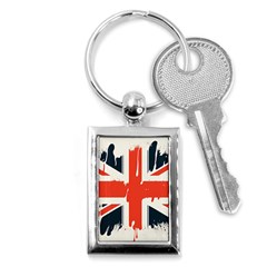 Union Jack England Uk United Kingdom London Key Chain (rectangle) by Bangk1t