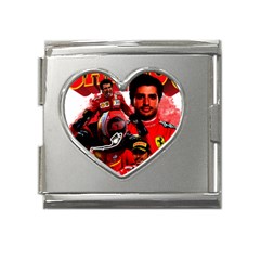 Carlos Sainz Mega Link Heart Italian Charm (18mm) by Boster123