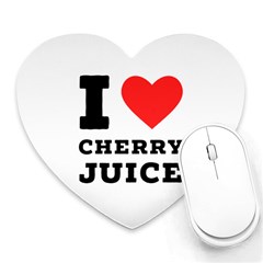 I Love Cherry Juice Heart Mousepad by ilovewhateva