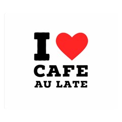 I Love Cafe Au Late Premium Plush Fleece Blanket (small) by ilovewhateva