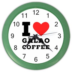 I Love Galao Coffee Color Wall Clock by ilovewhateva