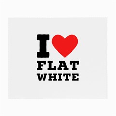 I Love Flat White Small Glasses Cloth (2 Sides) by ilovewhateva