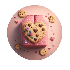 Cookies Valentine Heart Holiday Gift Love Mini Round Pill Box by Ndabl3x