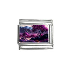 Landscape Painting Purple Tree Italian Charm (9mm) by Ndabl3x