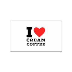 I Love Cream Coffee Sticker (rectangular) by ilovewhateva