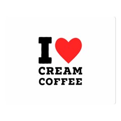 I Love Cream Coffee Premium Plush Fleece Blanket (large) by ilovewhateva