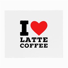 I Love Latte Coffee Small Glasses Cloth (2 Sides) by ilovewhateva