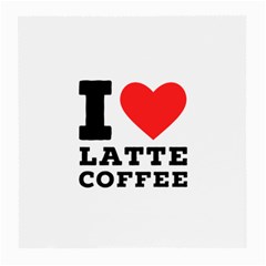 I Love Latte Coffee Medium Glasses Cloth (2 Sides) by ilovewhateva