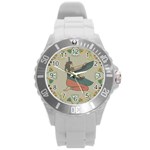 Egyptian woman wing Round Plastic Sport Watch (L) Front