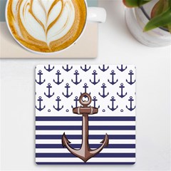 Anchor-background-design Uv Print Square Tile Coaster  by Wav3s