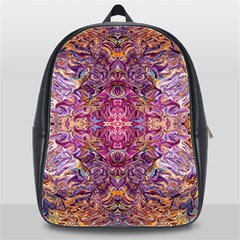 Indian Summer Patterns School Bag (xl) by kaleidomarblingart