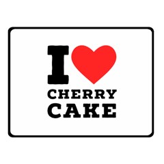 I Love Cherry Cake Fleece Blanket (small) by ilovewhateva