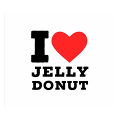 I Love Jelly Donut Premium Plush Fleece Blanket (small) by ilovewhateva