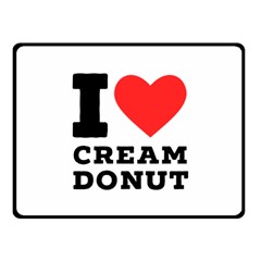 I Love Cream Donut  Fleece Blanket (small) by ilovewhateva