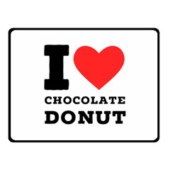 I Love Chocolate Donut Fleece Blanket (small) by ilovewhateva