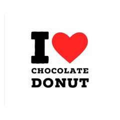 I Love Chocolate Donut Premium Plush Fleece Blanket (small) by ilovewhateva