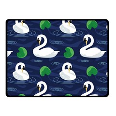 Swan Pattern Elegant Design Fleece Blanket (small) by Vaneshart