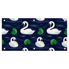 Swan Pattern Elegant Design Banner And Sign 6  X 3  by Vaneshart