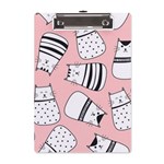 Cute Cats Cartoon Seamless-pattern A5 Acrylic Clipboard Front