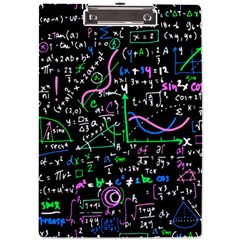 Math-linear-mathematics-education-circle-background A4 Acrylic Clipboard by Vaneshart