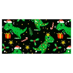 Christmas-funny-pattern Dinosaurs Banner And Sign 6  X 3  by Vaneshart