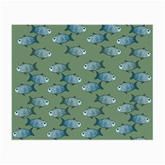 Fishes Pattern Background Theme Small Glasses Cloth by Vaneshop