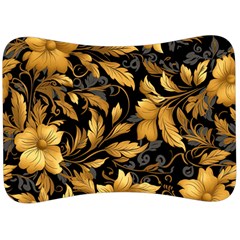 Flower Gold Floral Velour Seat Head Rest Cushion by Vaneshop