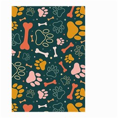 Dog Paw Colorful Fabrics Digitally Small Garden Flag (two Sides) by Wav3s