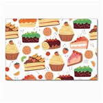 Seamless Pattern Hand Drawing Cartoon Dessert And Cake Postcards 5  x 7  (Pkg of 10) Front