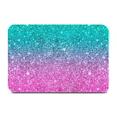 Pink And Turquoise Glitter Plate Mats by Wav3s