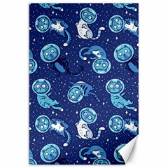 Cat Spacesuit Space Suit Astronaut Pattern Canvas 20  X 30  by Wav3s