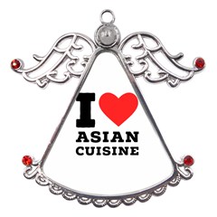 I Love Asian Cuisine Metal Angel With Crystal Ornament by ilovewhateva