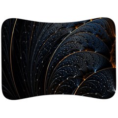 Abstract Dark Shine Structure Fractal Golden Velour Seat Head Rest Cushion by Vaneshop