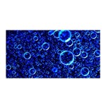 Blue Bubbles Abstract Satin Wrap 35  x 70  Front