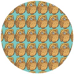 Owl Bird Pattern Wooden Puzzle Round by Vaneshop