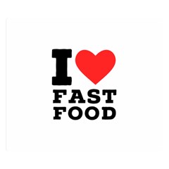 I Love Fast Food Premium Plush Fleece Blanket (small) by ilovewhateva