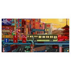 The City Style Bus Fantasy Architecture Art Banner And Sign 8  X 4  by Grandong