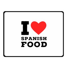 I Love Spanish Food Fleece Blanket (small) by ilovewhateva