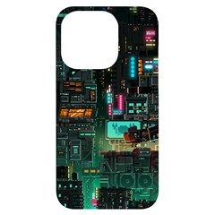 Video Game Pixel Art Iphone 14 Pro Black Uv Print Case by Cowasu