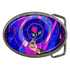 Stained Glass Rose Belt Buckles by Cowasu