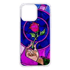 Stained Glass Rose Iphone 14 Pro Max Tpu Uv Print Case by Cowasu