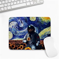 Starry Surreal Psychedelic Astronaut Space Small Mousepad by Cowasu