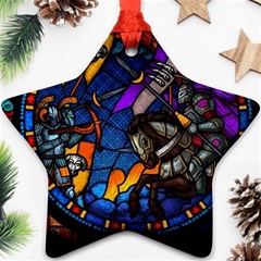 The Game Monster Stained Glass Ornament (star) by Cowasu