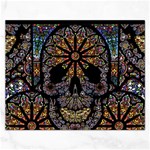 Skull Death Mosaic Artwork Stained Glass Rectangular Jigsaw Puzzl Front