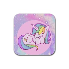 Unicorn Stitch Rubber Coaster (square) by Bangk1t