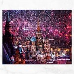 Moscow Kremlin Saint Basils Cathedral Architecture  Building Cityscape Night Fireworks Rectangular Jigsaw Puzzl Front