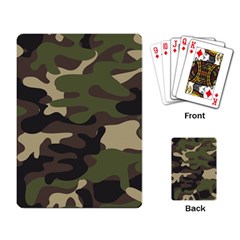 Texture Military Camouflage Repeats Seamless Army Green Hunting Playing Cards Single Design (rectangle) by Cowasu