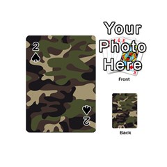 Texture Military Camouflage Repeats Seamless Army Green Hunting Playing Cards 54 Designs (mini) by Cowasu