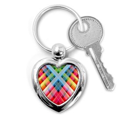 Graphics Colorful Colors Wallpaper Graphic Design Key Chain (heart) by Amaryn4rt