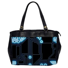 A Completely Seamless Background Design Circuitry Oversize Office Handbag by Amaryn4rt